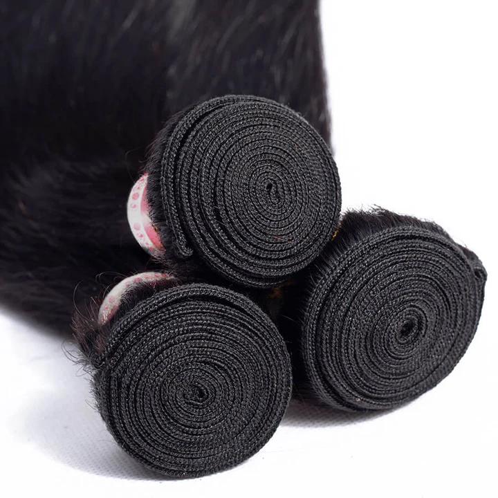 Pizazz Hair 10A Grade Brazilian Straight Hair 100% Virgin Human Hair Bundles 12-30 Inch Straight Weave Extensions