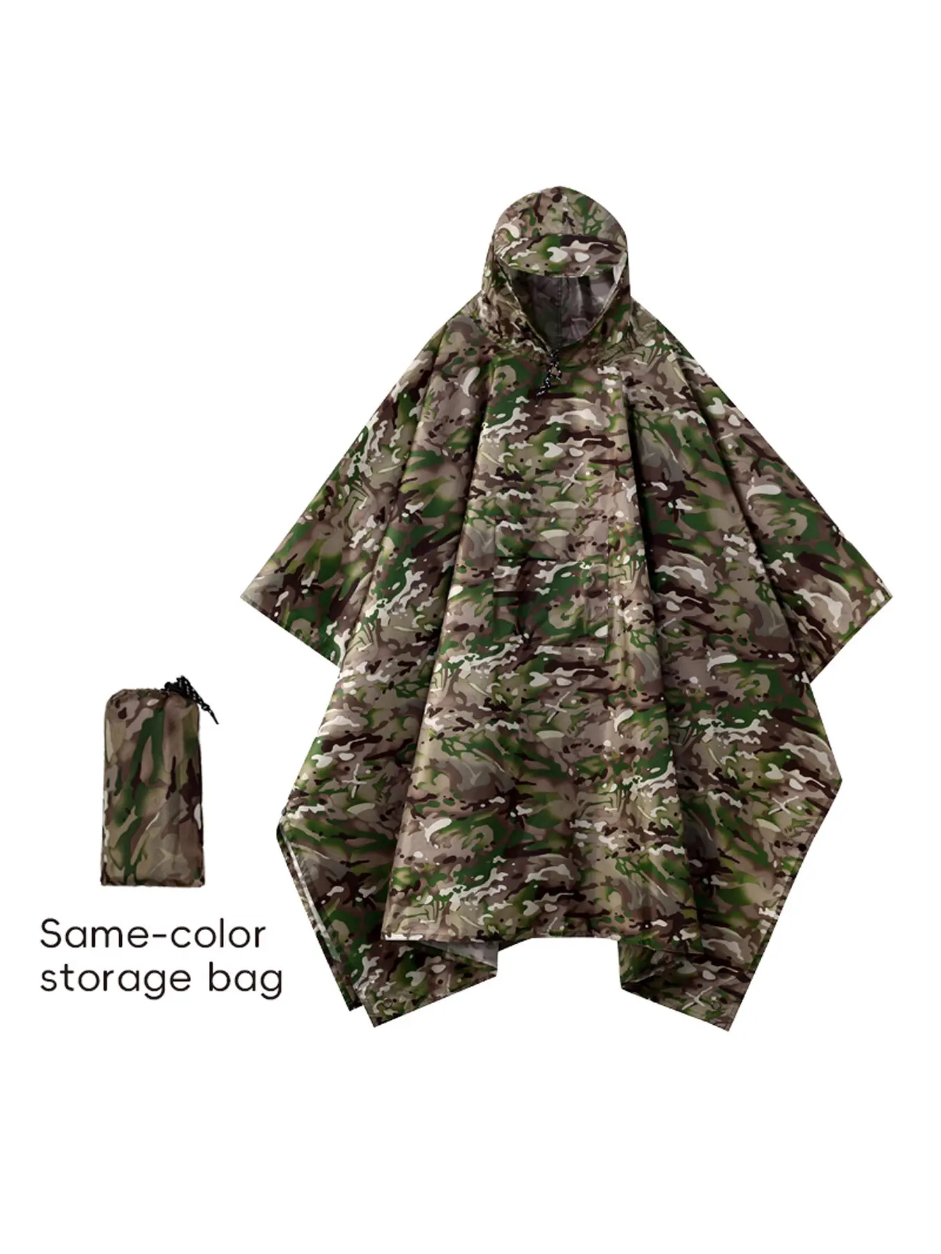 Outdoor Waterproof Camping Hiking Floral Raincoat, Unisex Lightweight Rainproof Poncho for All Seasons, Durable and Comfortable Rain Gear, Hooded Raincoat, Outerwear, Hooded Rainwear, Weatherproof Rainwear