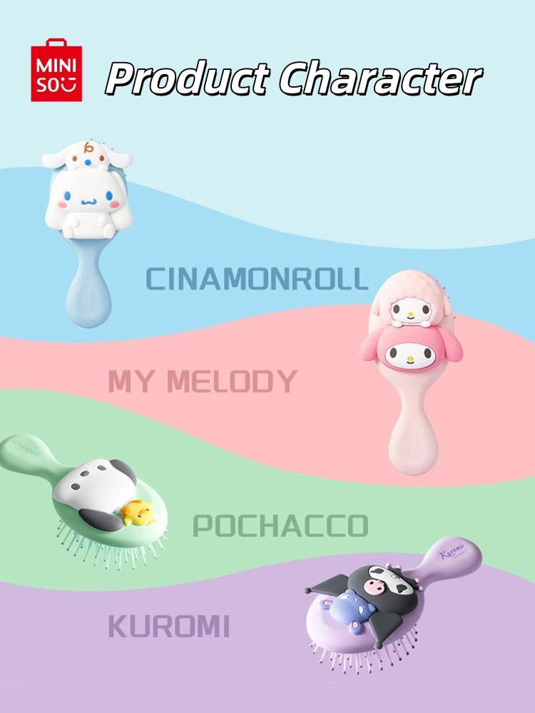 MINISO SR Characters 3D Massage Air Cushion Comb HK Cinna Melody KM Pochacco Hair Brush,Detangling Brush,Scalp-Friendly,Christmas & Birthday &New Year Haul