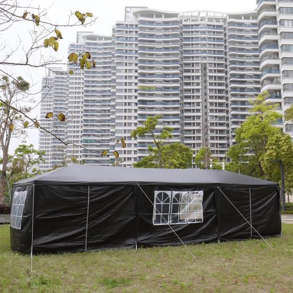 Outdoor Party Tent for Wedding, Garden Event | Spacious 10x30ft with Removable Sidewalls & Waterproof Shelter