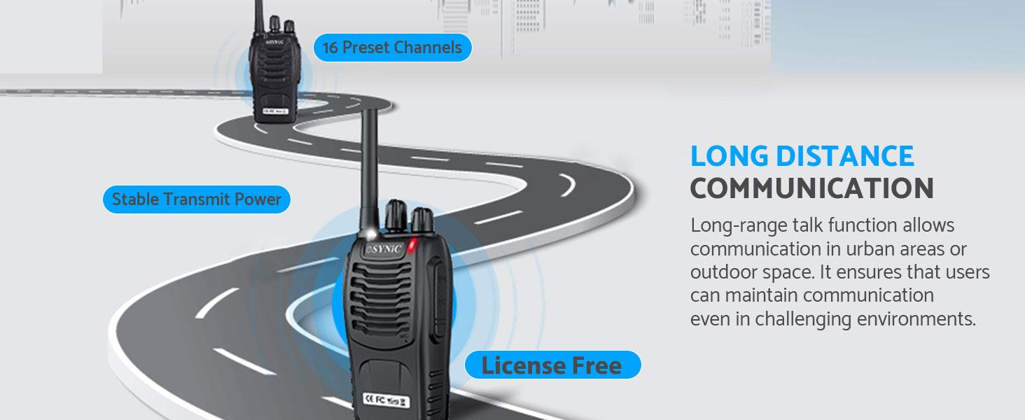 eSynic 2-Way Walkie-Talkies 16 Kanalen Professioneel - Lange Afstand 5