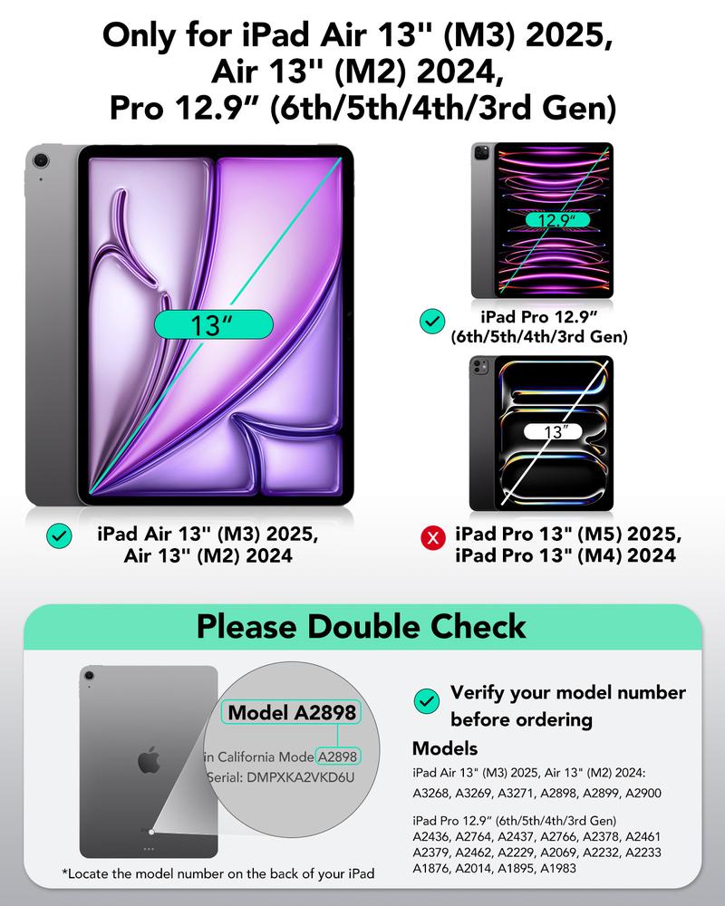 ESR iPad Air 11/13 inch Keyboard with Magnetic Cover,iPad A16/10th Gen Keyboard,Easy-Set Floating Cantilever Stand,Precision Multi-Touch Trackpad, Backlit Keys,Adjustable Viewing Angle