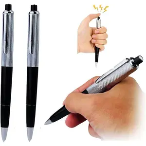 2Pcs Electric Shock Pen Fun Joke to Friend Electric Shock Pencil Trick Prank Gag Gadget for Fool's Day Surprise, Office Supplies, Gags and Practical Joke, Shocking Pen