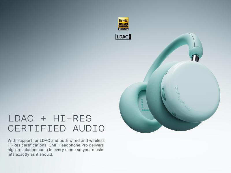 CMF Headphone Pro Wireless Modular Over-Ear Headphones with ANC, Hi-Res LDAC, 100H Battery & Fun Controls CMF Headphone Pro Wireless Modular Over-Ear Headphones with ANC, Hi-Res LDAC, 100H Battery & Fun Controls