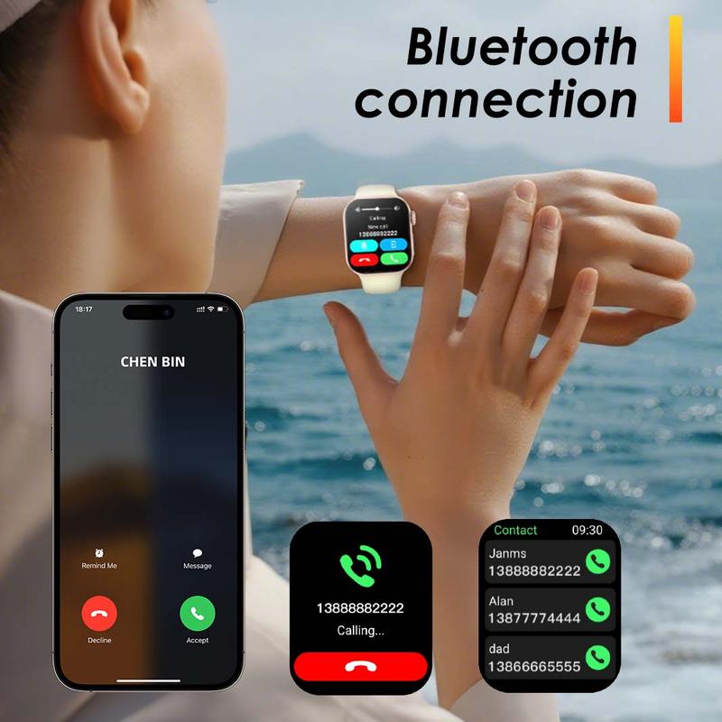 PINTEEK Smartwatch A10PRO/AM08 IP68 Waterproof AMOLED Display ChatGPT Bluetooth Calling 150+ Sports Modes Heart Rate SpO2 Sleep Monitoring Unisex Gift for Man