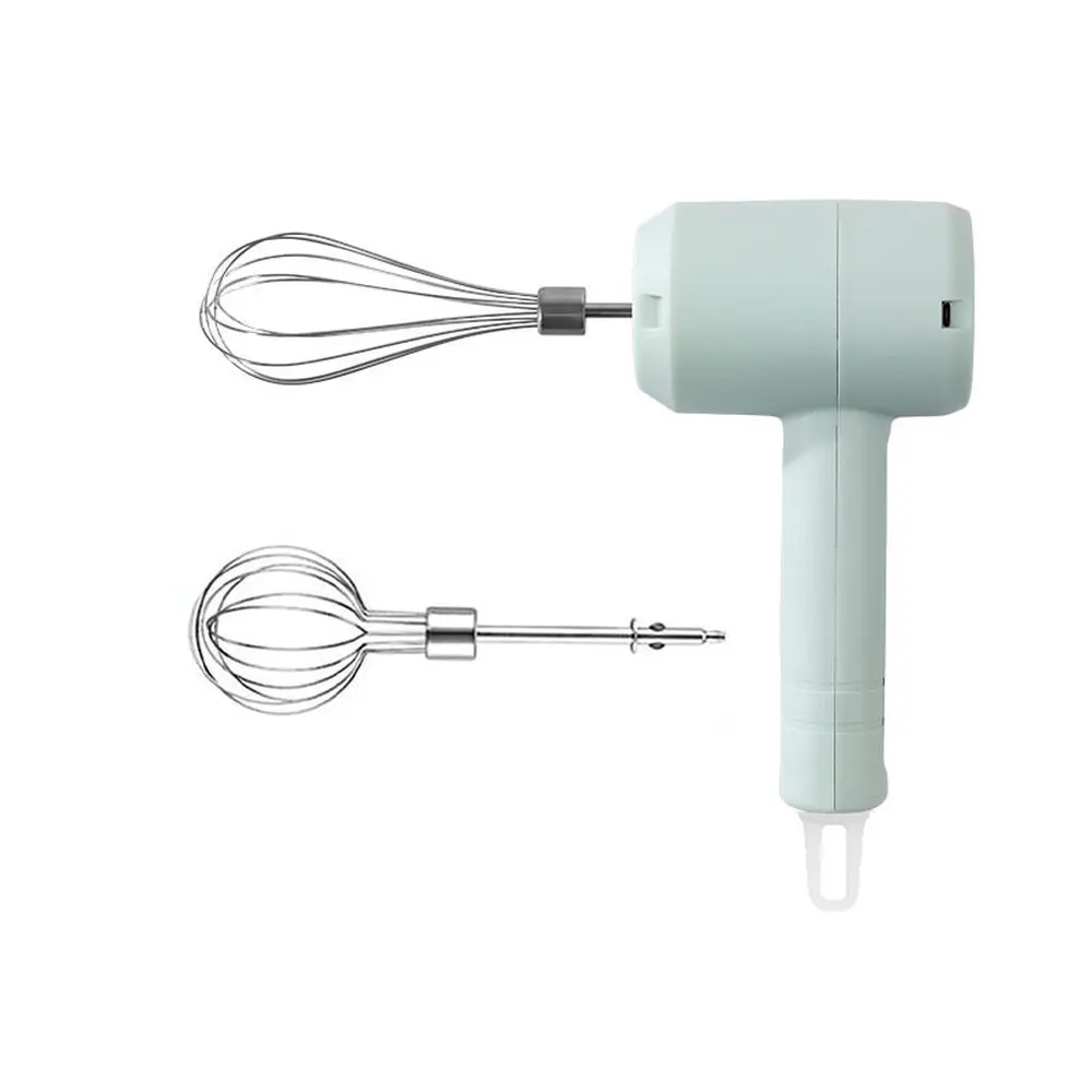 Cordless Electric Hand Mixer, Rechargeable Wireless Egg Beater with Stainless Steel Whisk, Portable Automatic Milk Frother & Food Stirrer for Home Baking