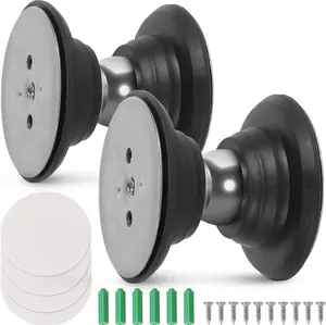 (2 Pcs) RV Magnetic Door Catch and Holder Kit - Black RV Storage Door Holder Magnetic Baggage Door Catch for RV Campers Trailer and Motor Homes