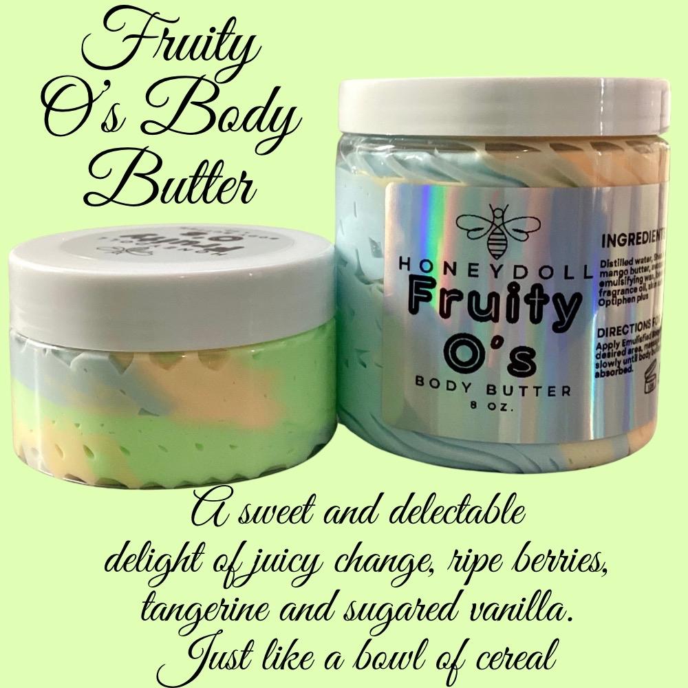 Honeydoll New Crushed Paradise Body Butter - Pineapple Upside Down Cake - Fruity O’s - Unicorn Fairy - Choose Your Scent - Body Butter, 8 oz - Blend
