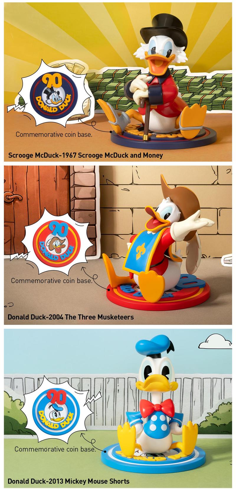 POP MART Disney Donald Duck 90th Anniversary Series Figures, Blind Box