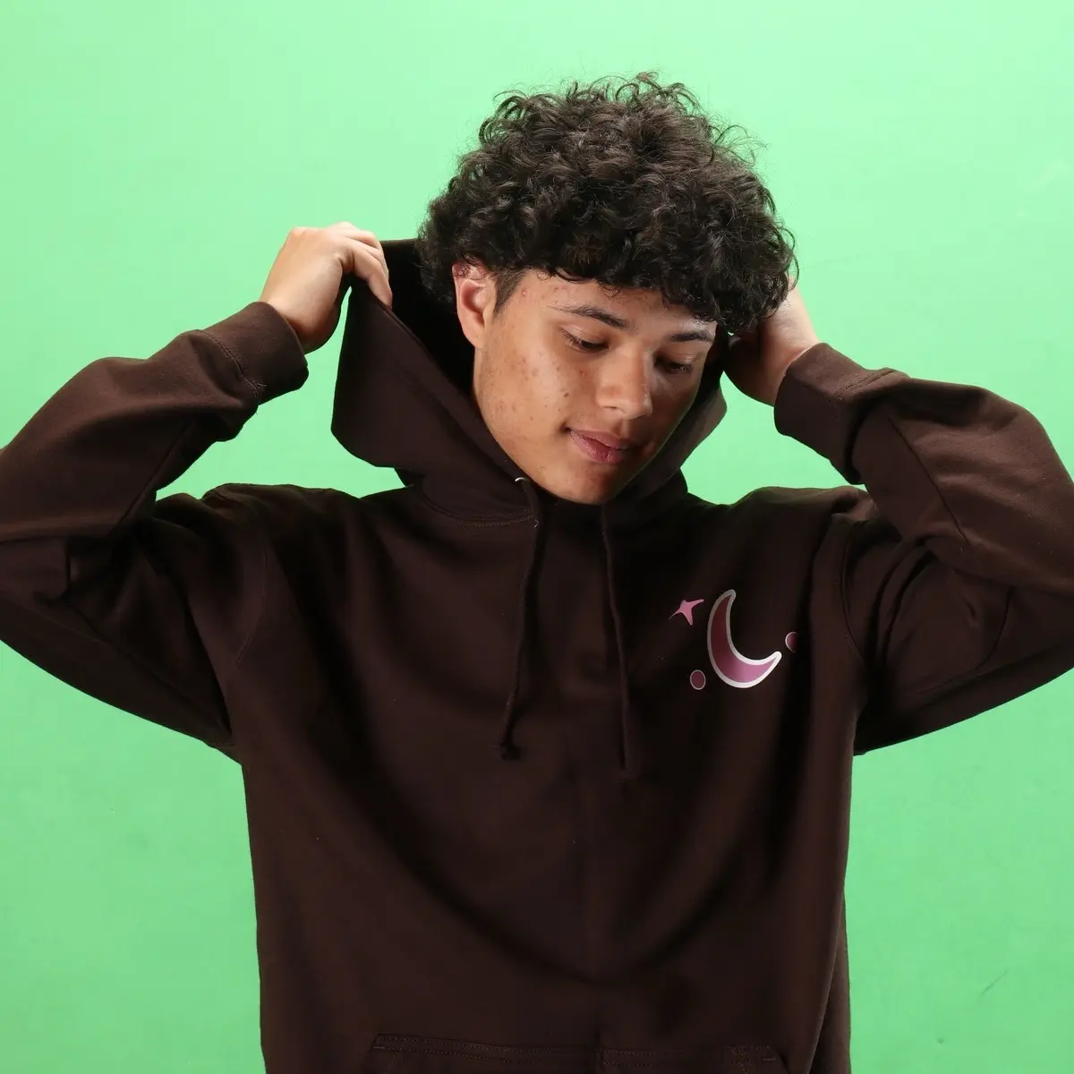 Stargazing Moon Hoodie Casual Menswear Sweaters Man Pullover Long Sleeve Streetwear