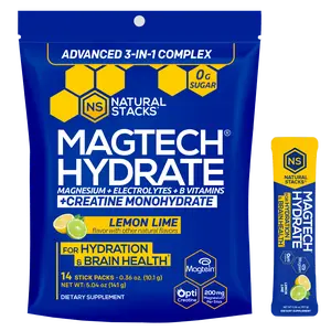 MagTech Hydrate + Creatine - Fuel Physical and Mental Energy. Support hydration with electrolyte drink. Magnesium for brain health*
