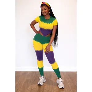 Tie Dye Mardi Gras Contour Set two-piece set outfit set