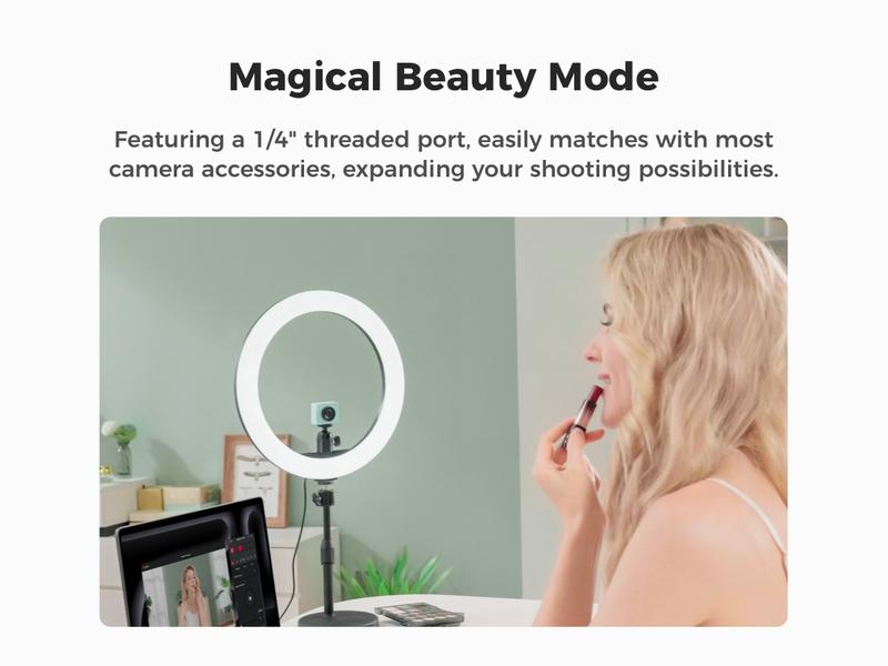 【NEW!!!】OBSBOT MEET 2 - AI-Powered 4K Webcam, AI Framing & Autofocus, Webcam with Microphone, Background Bokeh, 60 FPS, HDR Low-Light Correction, Beauty Mode, Webcam for PC, Streaming, Conference, Gaming, etc.