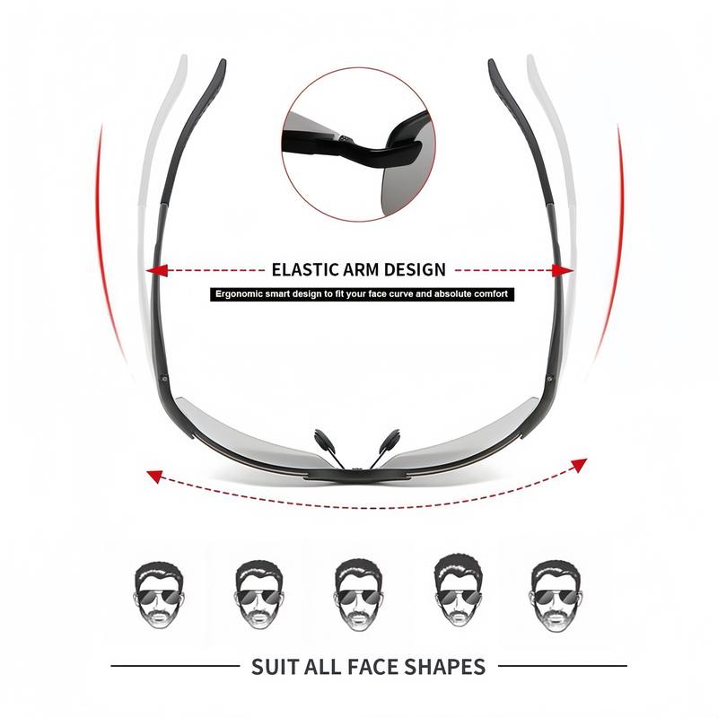 Paleshy Smart-Tint Sunglasses | Oversized Square Frame | 2-in-1 Day & Night | Polarized UV400 | Trendy Unisex Accessory