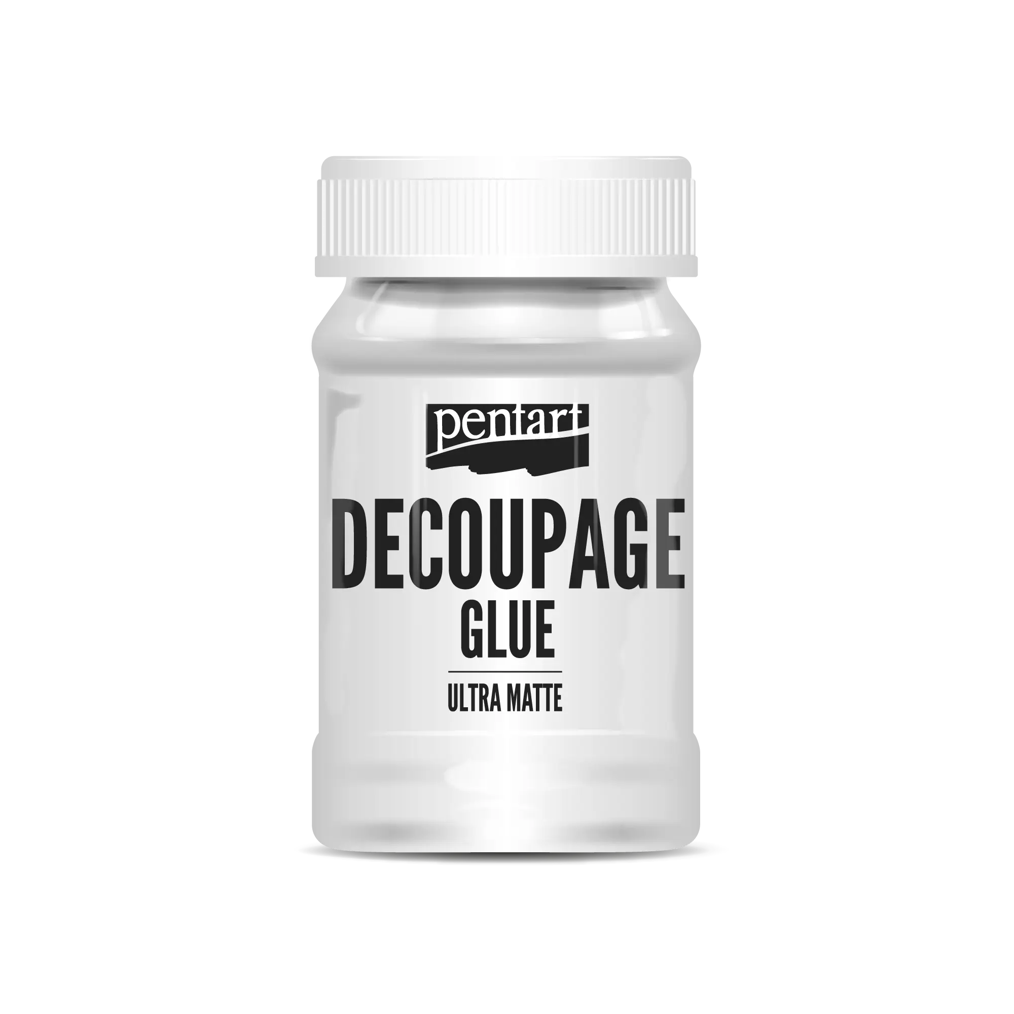 Pentart Decoupage Glue Ultra Matte 100 Ml - Versatile Adhesive & Finishing Varnish for Canvas Wood Paper & Ceramic Surfaces