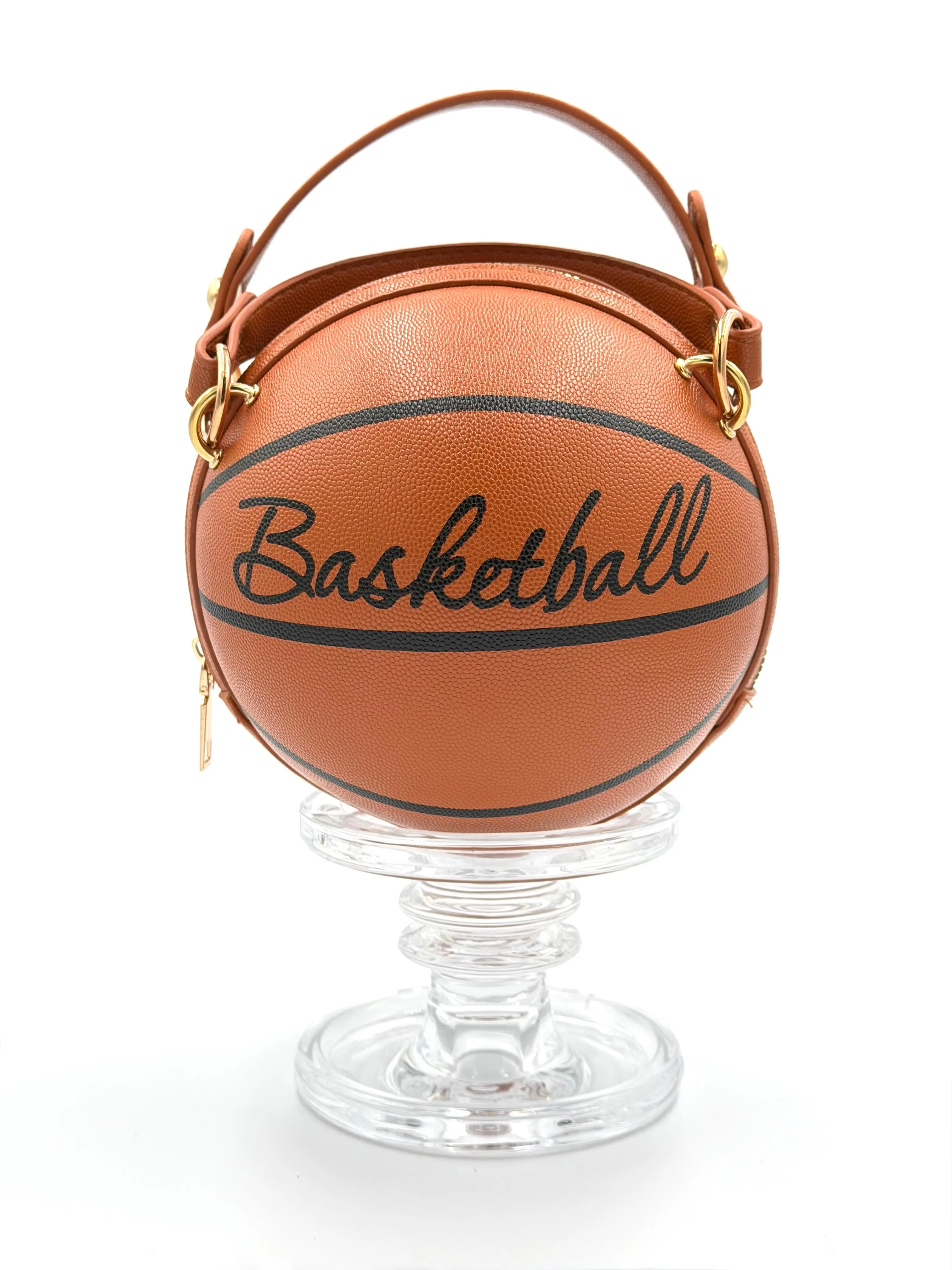 Basketball Crossbody Bag - Sporty Chic Round Purse