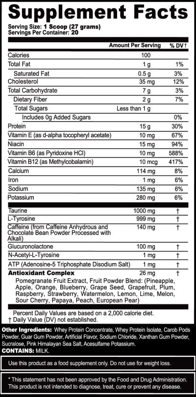 G FUEL Energy + Protein Powdered Drink Mix 140mg Caffeine & 15g Protein Zero Sugar Performance Beverage Coffee Sport