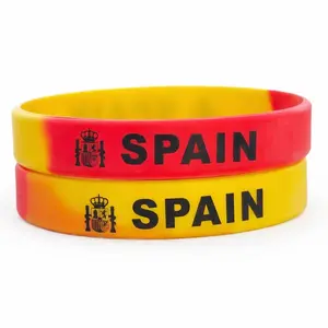 Spain Pride Silicone Wristbands - World Cup Football - Soccer - Mundial Futbol Fans - Futbol - Pulsera Orgullo España - 2 units