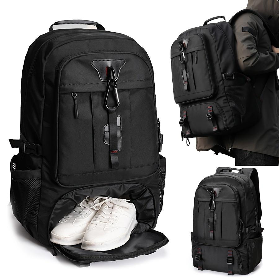 Simple Style Backpack with Multiple Compartments Business Notebook Travel Bag, Unisex Casual Design Lightweight Zipper Luggage Backpack with Shoe Compartment College Style Backpack Large Capacity Youth Backpack Suitable for High School & Middle School Stu