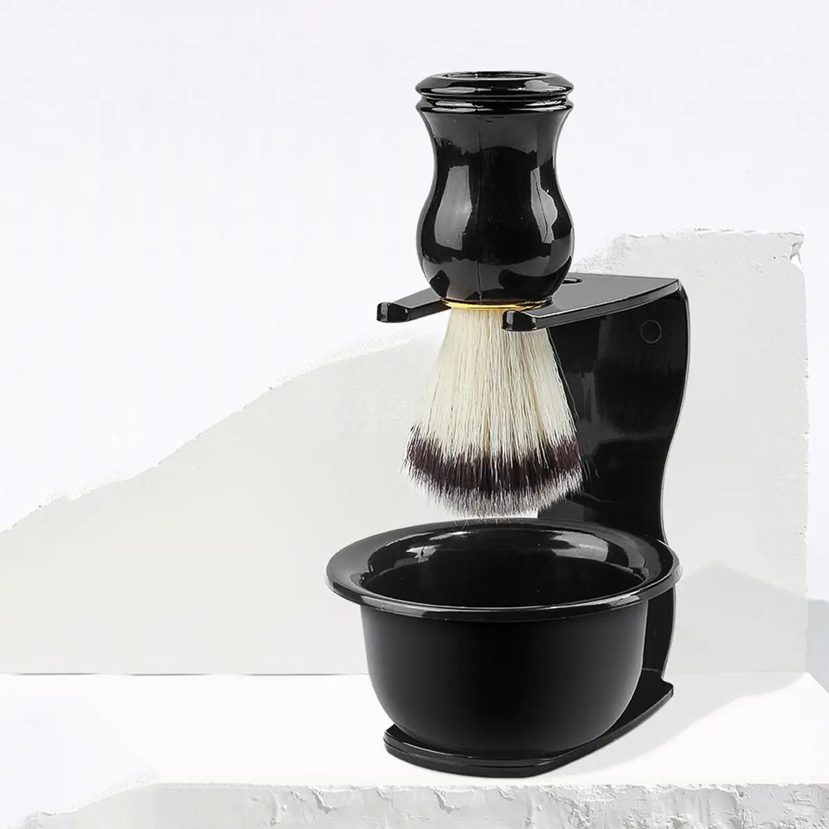 Men's Manual Shaving Tools  Set, 3pcs/set Shaving Foam Bowl & Brush & Storage Rack, Professional Smooth Shaving Tool for Men, Hair Removal Kit, Shaving Products