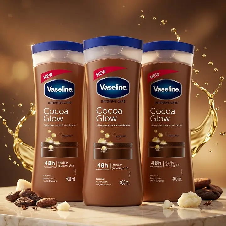 Vaseline Intensive Care Cocoa Glow 400ml 3-6 Pack with Pure Cocoa & Shea Butter for 48h Healthy Glowing Skin Body Care Daily, Moisturizer, Radiant, Moisturizers, Hydrating, Limited Edition