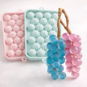 1 PC Grape on the Rope Soap Silicone Mold Soap Making Mold, Blue or Pink