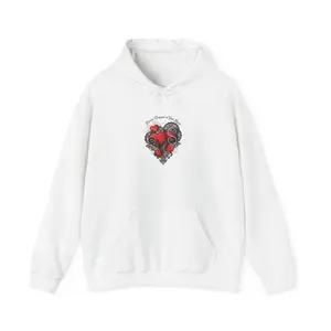 Gothic Romance Heart Hoodie | Nu Romantic 80s Nostalgia, Valentine Punk
