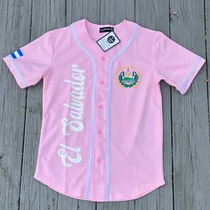 Full Print EL SALVADOR Lavender Baseball Jersey Jersey, Print Baseball Jersey, Sport Jersey for Men and Women, Baseball Jersey Style