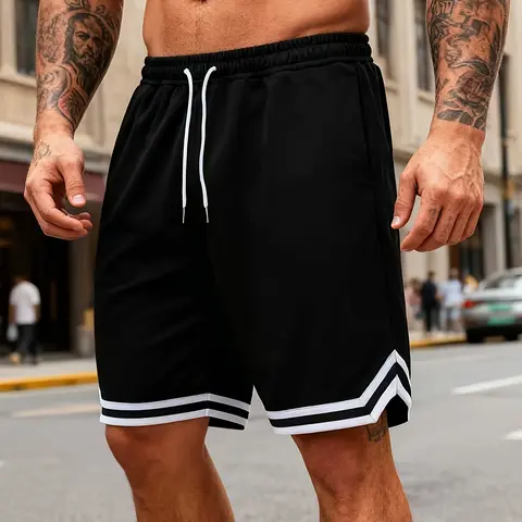 Men’s quick-dry swim trunks, lightweight and breathable polyester material, perfect for summer beach days, pools, and outdoor activities