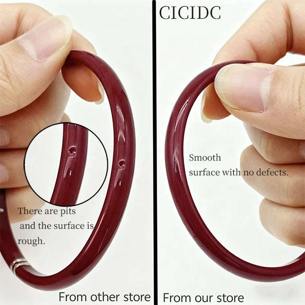 Jade Skinny Bangles Set By CICIDC Set Of 2Stackable Jade Bangles Bracelets Everyday Jade Jewelry Christmas,Thanksgiving,Birthday Gift For Her