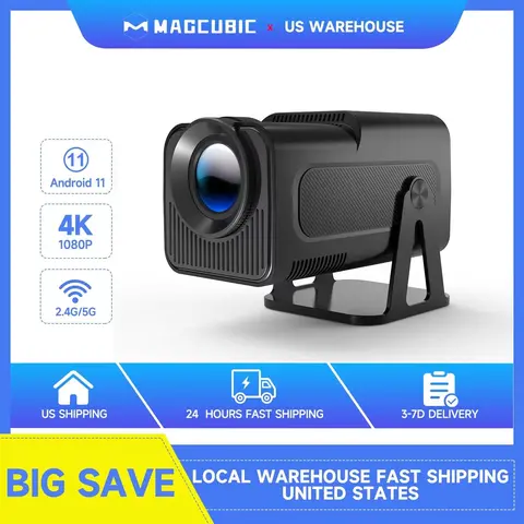 [US warehouse] Magcubic HY320 Projector Android 11 Wifi6 BT5.0 4K Videosource Supported Cinema portable Allwinner H713 Projetor Upgrated #tiktokshopstockup