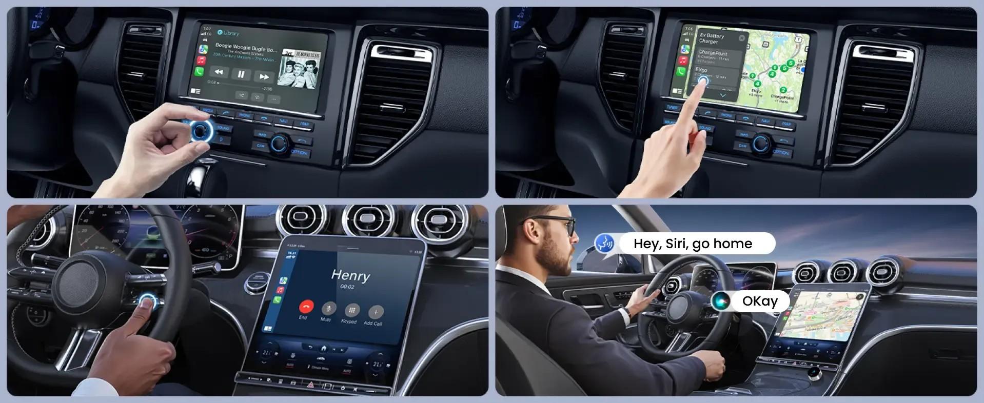 GetPairr Mini 2.0 Wireless CarPlay Adapter - Plug & Play in Seconds! Enjoy Full Features & Siri, 50% Smaller with FOTA Upgrade Wifi