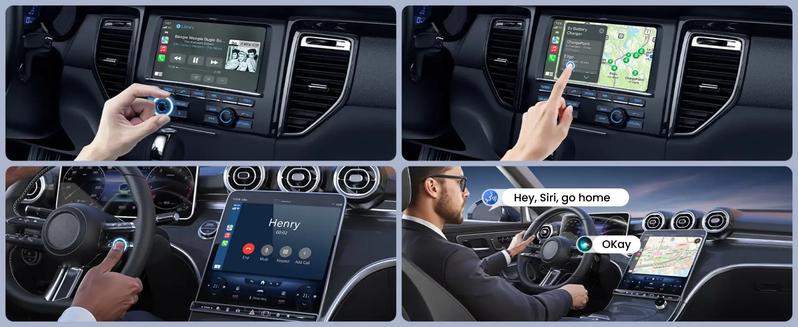 GetPairr Mini 2.0 Wireless CarPlay Adapter - Plug & Play in Seconds! Enjoy Full Features & Siri, 50% Smaller with FOTA Upgrade Wifi