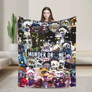 Aura Blankets Murder Drones Uzi Doorman N Gift Blanket For Men Women Warm Cozy Fluffy  Throw Blankets for Bed 50x60 Inches Multi-size Superb Christmas blanket gift