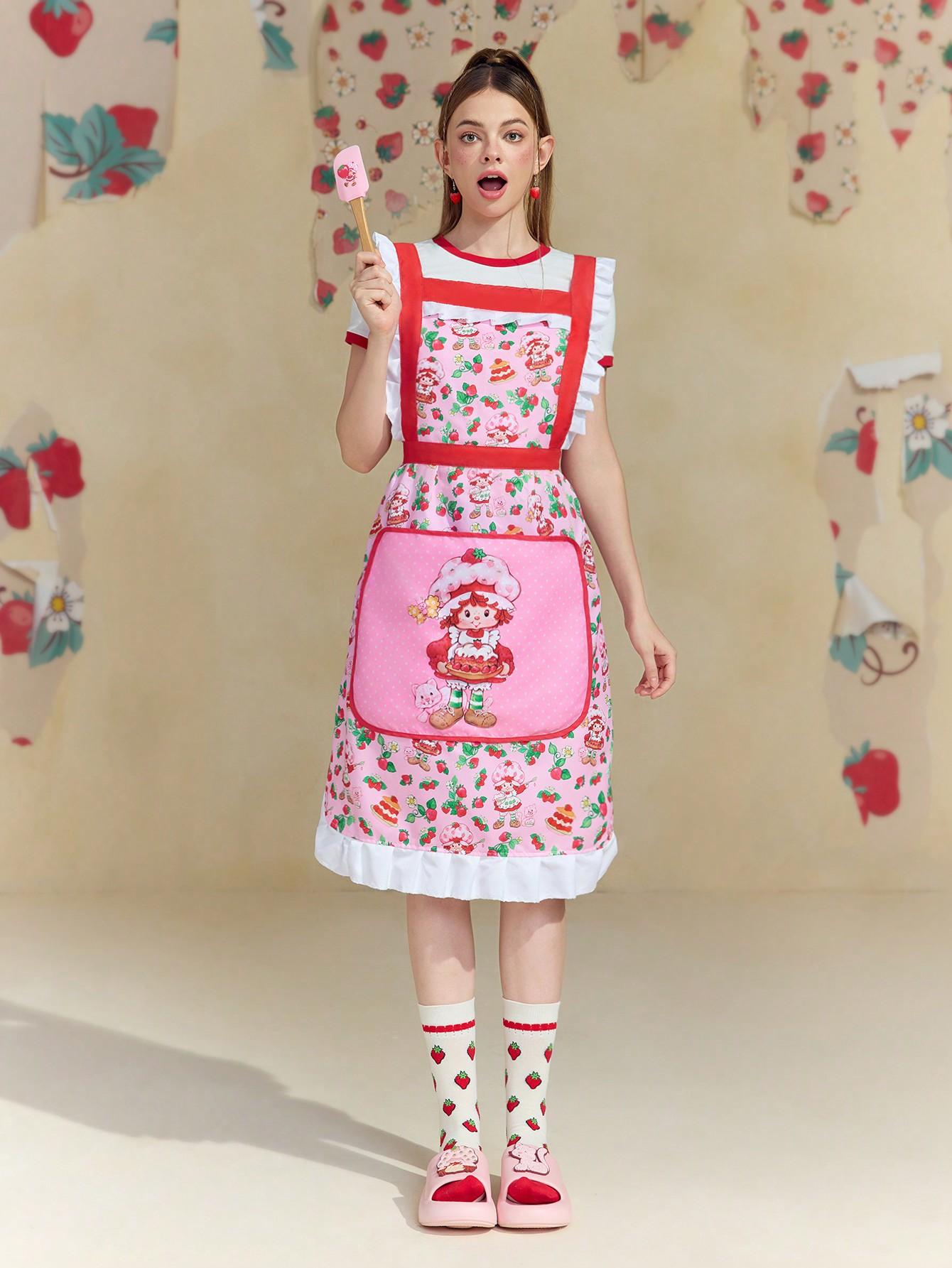 Strawberry Shortcake 1-Piece Polyester Apron - Cute Cartoon