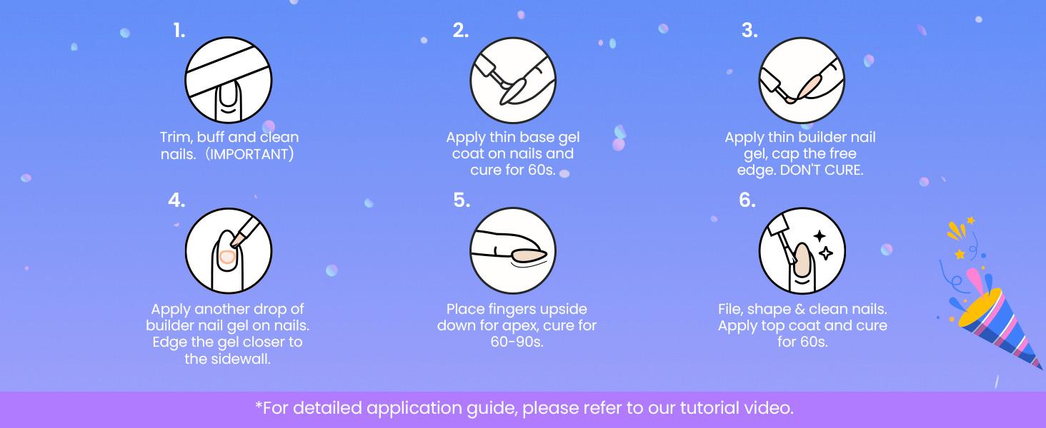 Beetles Builder Gel for Nails, 7 in 1 Strengthener Gel Builder for Nails, Jelly Clear Pink Nude Hard Gel Builder Gel for Nail Apex Nail Thickening Extension Gel Soak Off Uv for Women Manicure