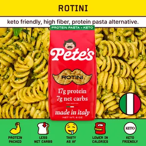 Pete’s Protein Pasta Rotini – Protein-Packed, Less Carbs, Made in Italy