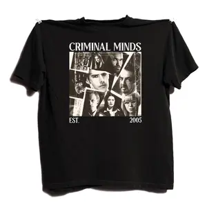 Criminal Minds Vintage Collage Shirt – Est 2005 Retro Crime TV Graphic Tee, Unisex Black T-Shirt