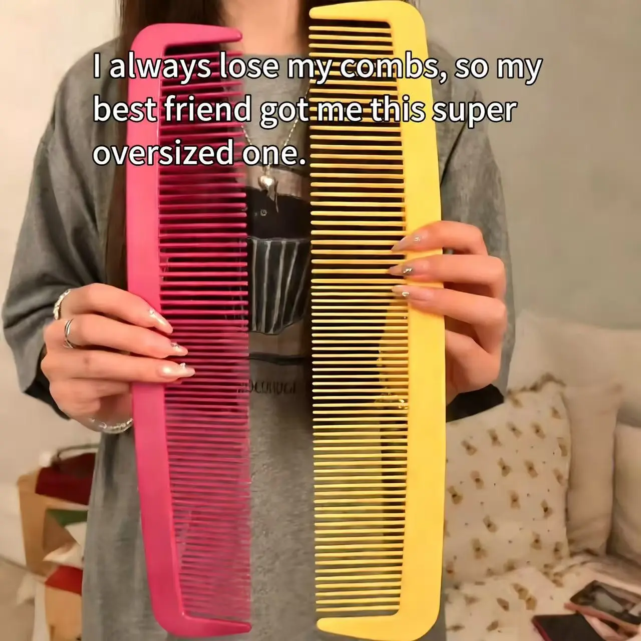Creative Giant Comb! 38cm Large Fun Giant Comb, Tailcomb, Creative Appearance, Perfect Gift, Festival Party Performance Prop, Decorative Prop, Halloween Salon Hair Styling Tool