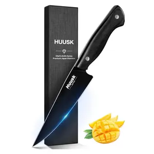 Huusk 5.7-Inch Kitchen Utility Knife - Titanium Coated Small Chef Knife, Ideal for Daily Cooking, Perfect Gift for Men and Women