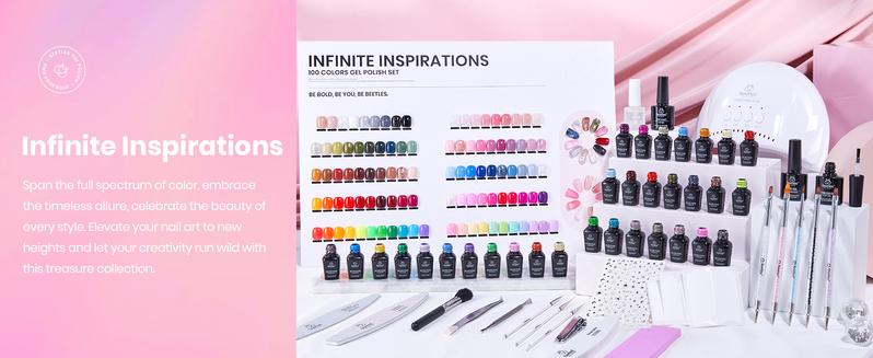 Beetles Gel Nail Polish Nail Art Manicure Set, 100 Colors 5ml Gel Polish Set Base Coat Glossy Matte Glitter Top Coat Gel Nail Polish Glitter Pearl Gel White Red Brown Green Blue Pink Nude Gel Gift for Women Beetles Gel Nail Polish Nail Art Manicure Set, 100 Colors 5ml Gel Polish Set Base Coat Glossy Matte Glitter Top Coat Gel Nail Polish Glitter Pearl Gel White Red Brown Green Blue Pink Nude Gel Gift for Women