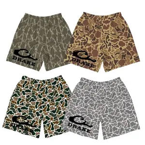 Drake Black Logo Bottomland Camo Old School Camo Shorts, Swim Trunks, Beach Shorts, Menswear , Gift For Him