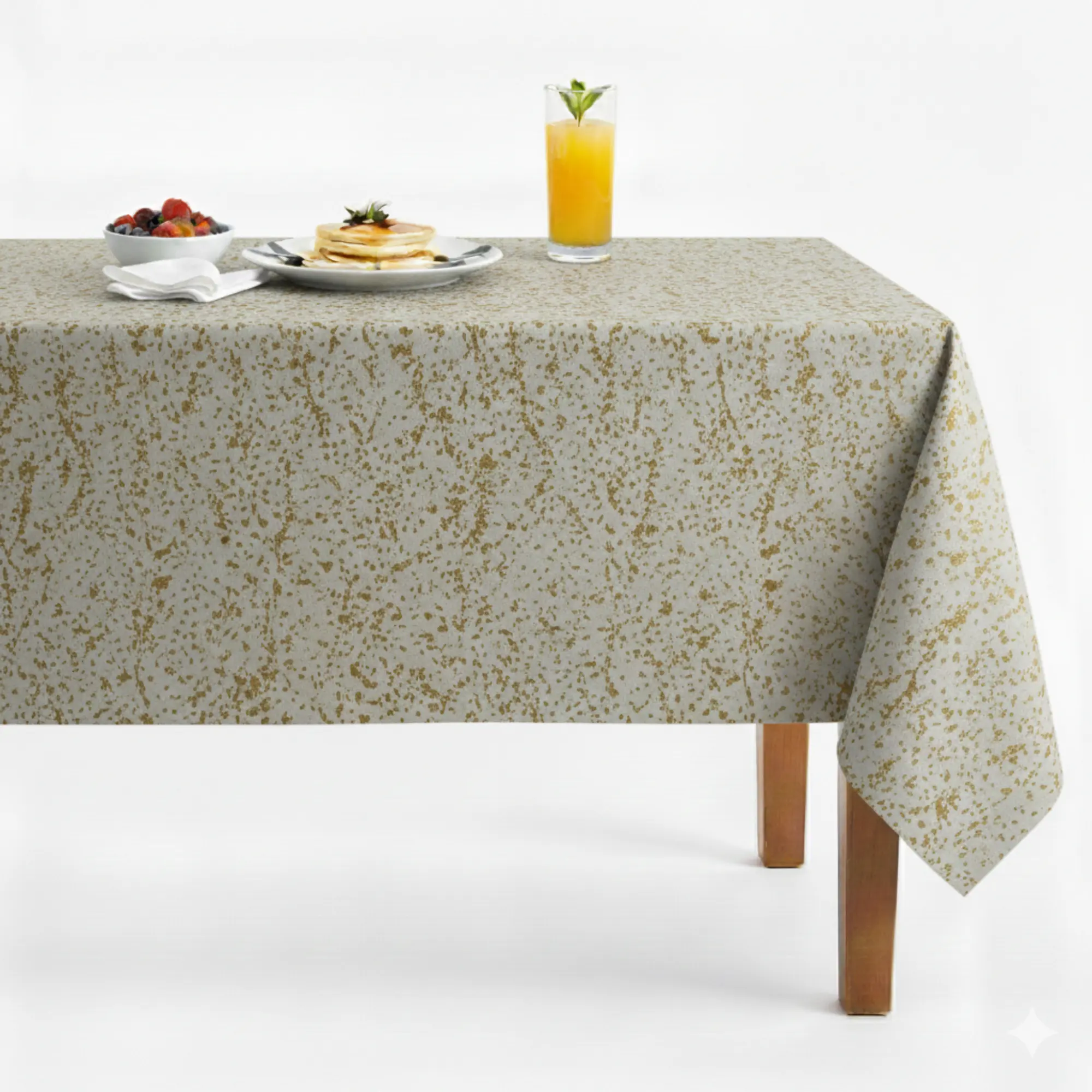 Beaconsfield Metallic Jacquard Tablecloth  Gold