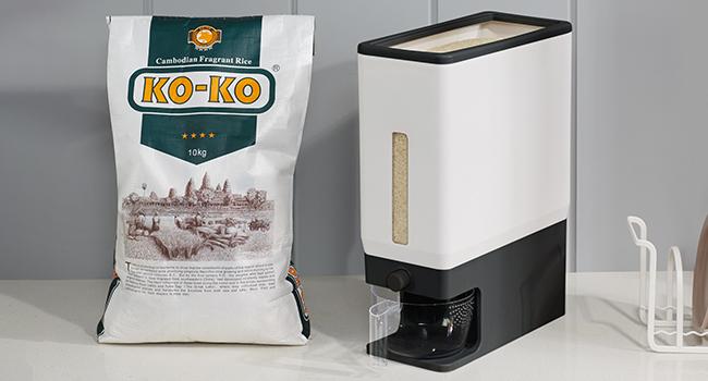 Lifewit Rice Container, Airtight Dispenser with Visible Barrel, Moisture Proof Storage for Grains, Flour, Soybean, Dry Food BPA-Free Utensils