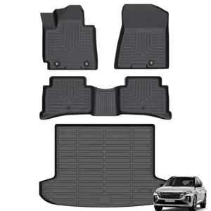 COLANAT for Hyundai Tucson 2016-2021 (Fits FWD/AWD) Floor Mats & Cargo Liner Set, Odorless All-Weather 3D Custom Fit Secure w/ Factory Hooks Waterproof Durable Non-Slip Heavy-Duty Full Set Protection Car Accessories Essentials