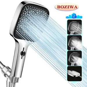 Handheld lnfinite Sliding Knob Shower Head High-Pressure Power Wash-4-Setting Massqge Spray,60''Hose,Chrome Finish,Easy Install,Low Flow,Anti-Clogging Nozzles