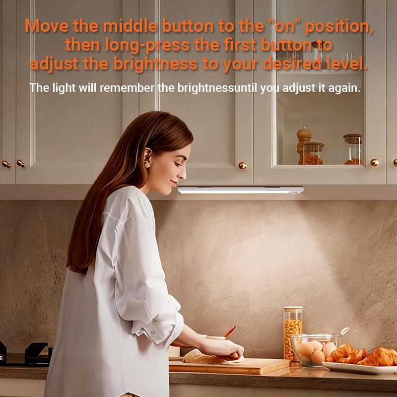 Under Cabinet Lighting, 11.81in Motion Sensor Light Indoor Rechargeable, Closet Lights Battery Operated for Kitchen Cabinets, Shelves, Walls (2 Pack)