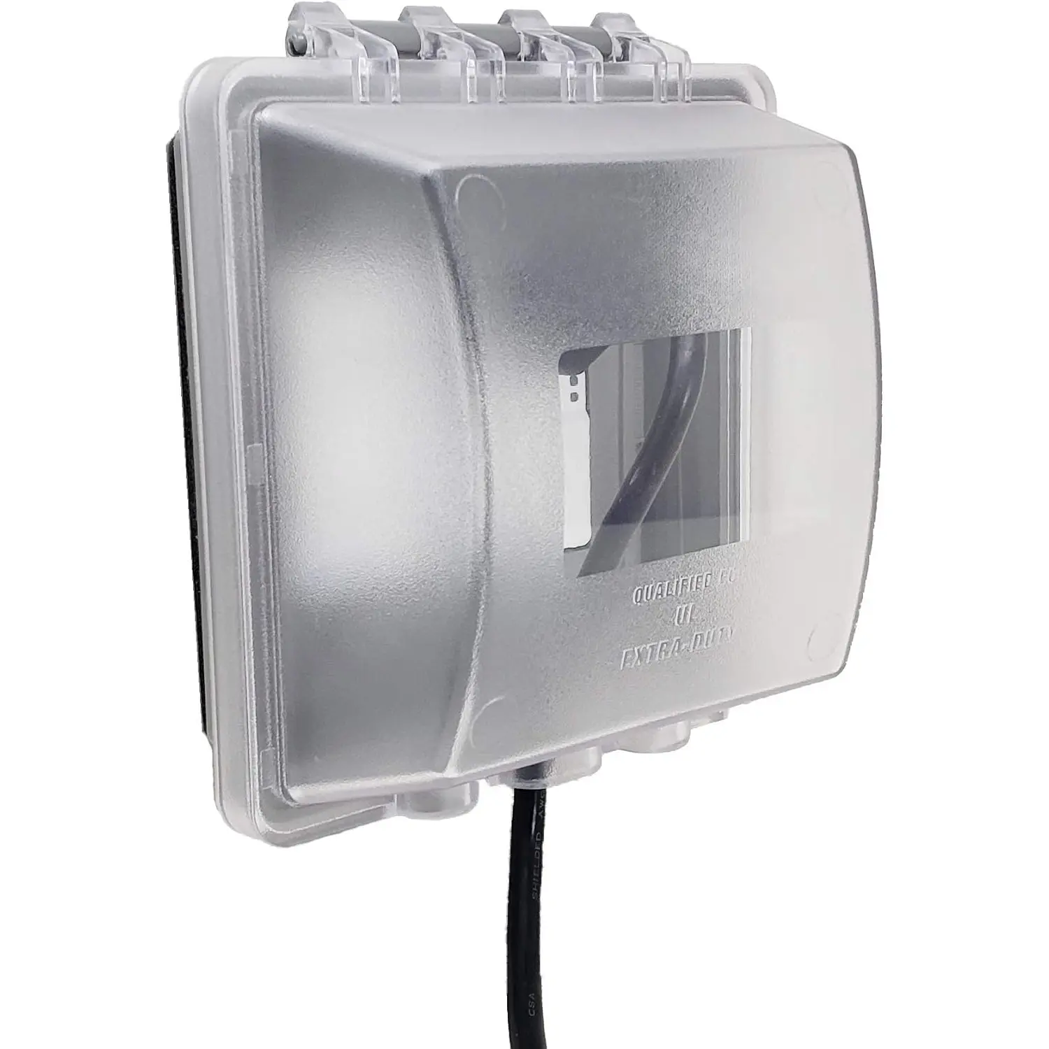 2-Gang Weatherproof in Use Outlet Cover | Two Gang Outdoor Plug and Receptacle Protector, Lockable, UL Extra Duty Compliant, 45 Configurations