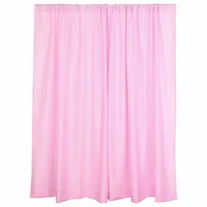 2 Pack 5ftx8ft Pink Polyester Backdrop Drape Curtains With Rod Pockets, Event Divider Panels 130GSM