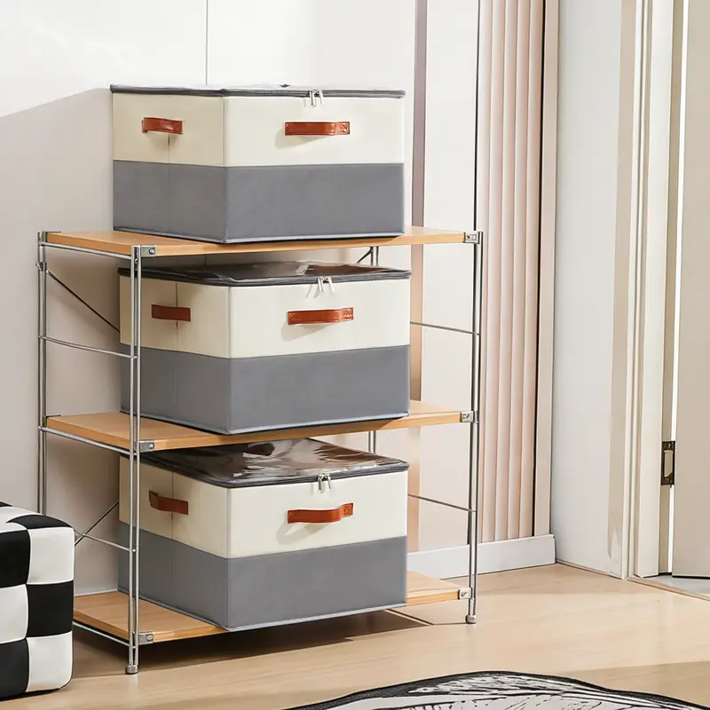 Dustproof Shoe Organizer with Adjustable Dividers, Holds 16-32 Pairs, Fabric Shoe Box for Home Organization, Shoe Storage Organization, Gift